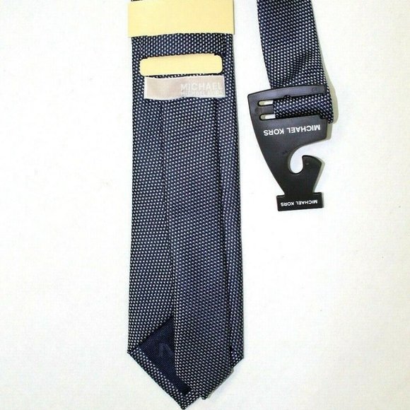 Michael Michael Kors Dot Textured Neck Tie - Navy - Picture 3 of 4